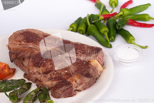 Image of Steak with peppers