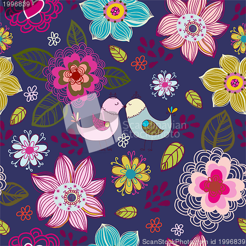 Image of Floral seamless pattern in vector
