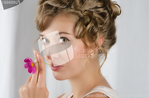 Image of beauty woman closeup portrait