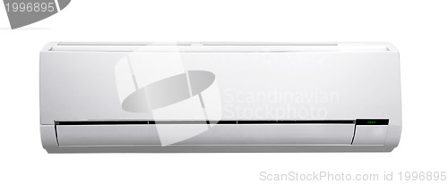 Image of white air conditioner isolated on white