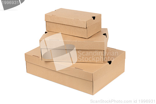 Image of cardboard boxes on white