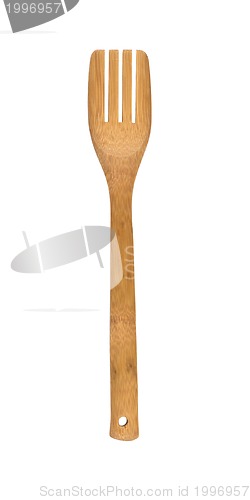 Image of wooden kitchen devices isolated on the white