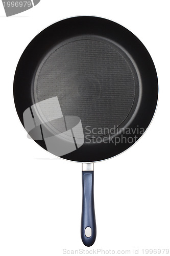 Image of black frying pan isolated on white background