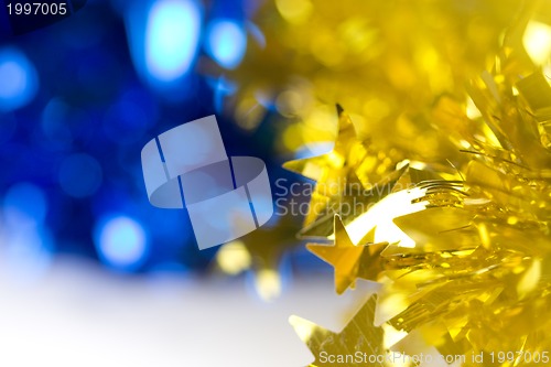 Image of Blue and Gold Christmass background