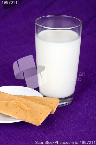 Image of milk with cookies