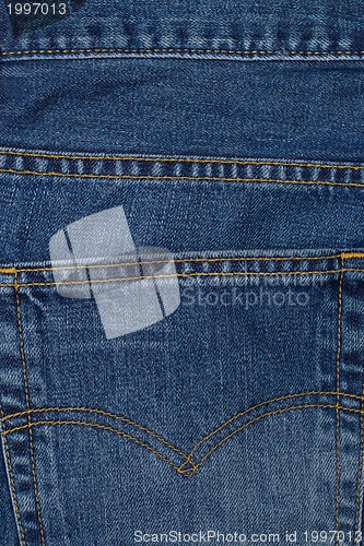 Image of Blue jeans background with a pocket