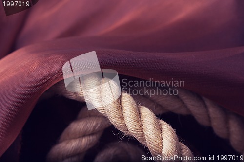 Image of violet silk drape, background