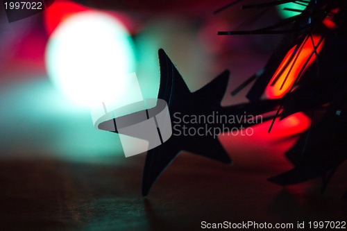 Image of Christmas background with blurred light effect