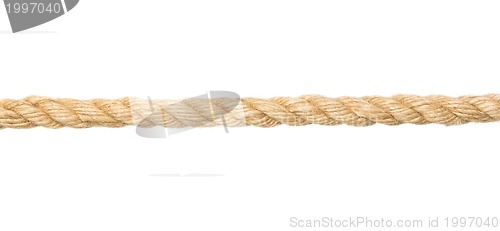 Image of close up of rope part on white background