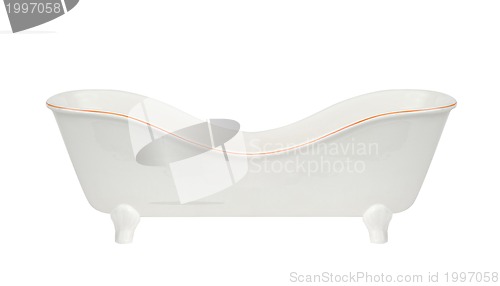 Image of Vintage bathtub isolated with clipping path included