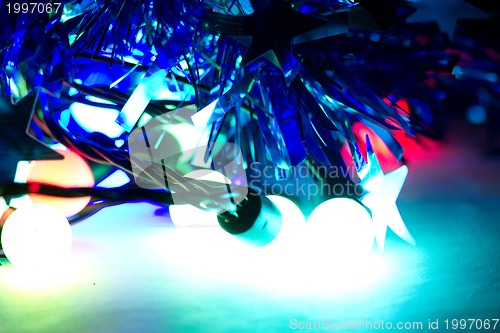 Image of Abstract christmas lights as background