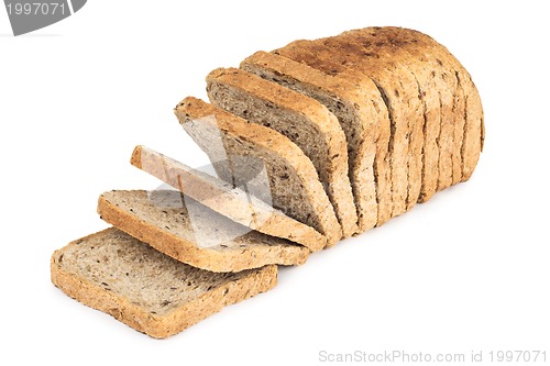 Image of Sliced bread. Isolated on a white background