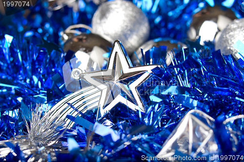 Image of Christmas background with a closeup of a symbolic star