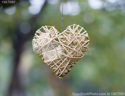 Image of Wooden heart shaped figure