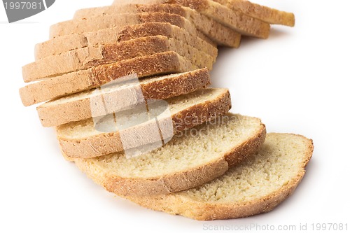 Image of The sliced bread isolated on white background