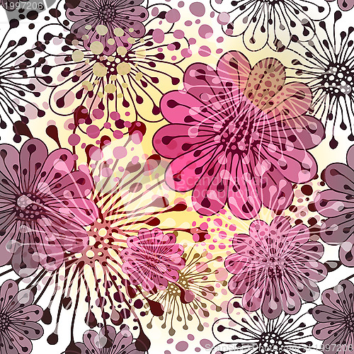 Image of Seamless spring floral pattern