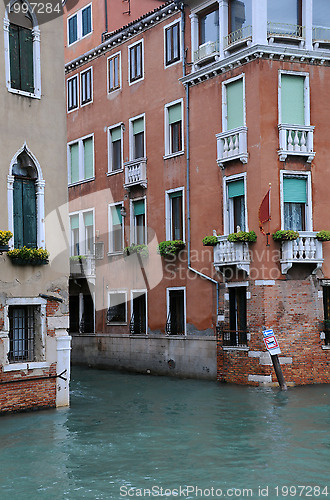 Image of Intersection of Canals in Venice