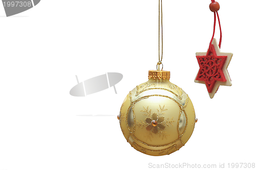 Image of old beautiful christmas bauble