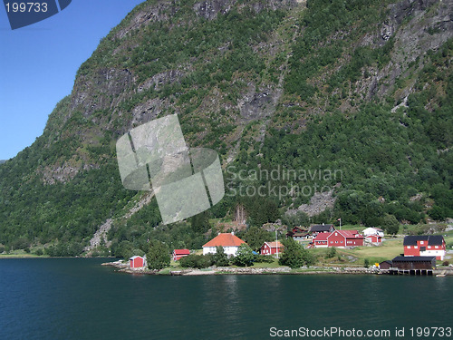 Image of Town by the fjord in Norway