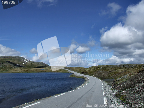 Image of Scenic summer road in Norway