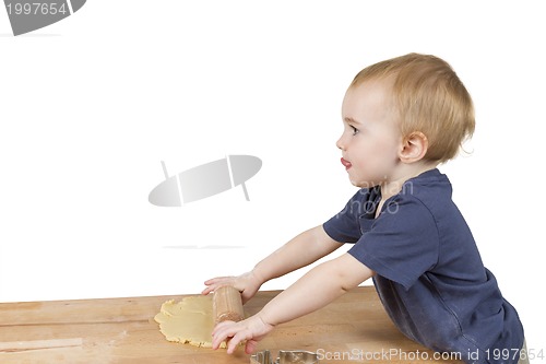 Image of child making cookies