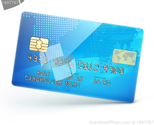 Image of blue credit card