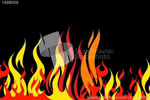 Image of Abstract flames on a black background