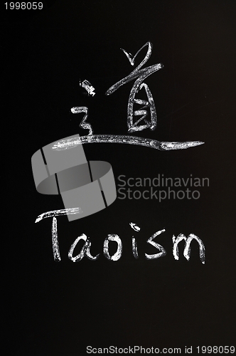 Image of Taoism written on a blackboard