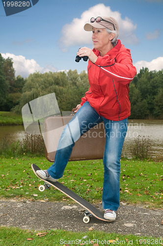 Image of Modern Senior On Holiday