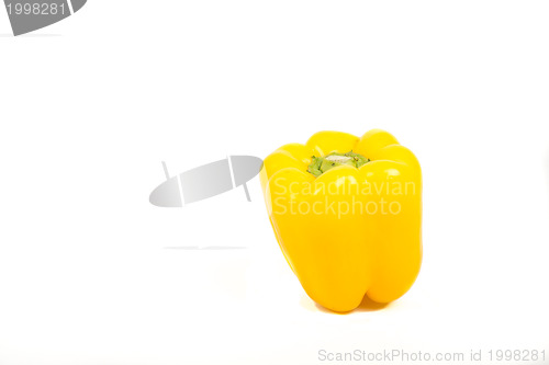 Image of Yellow Paprika On White