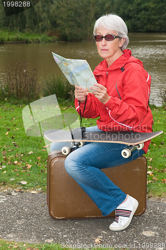 Image of Modern Senior On Holiday