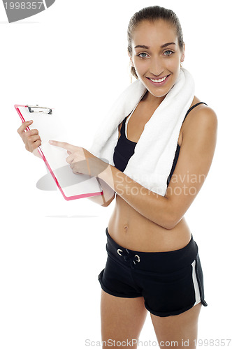 Image of Fitness freak is happy with results on the chart