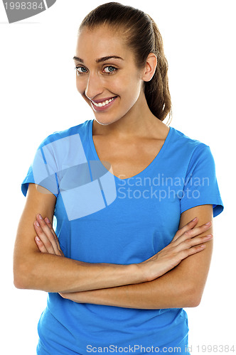 Image of Profile shot of a modern middle aged woman