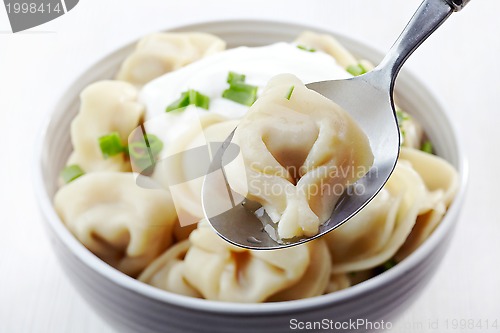 Image of dumplings russian pelmeni