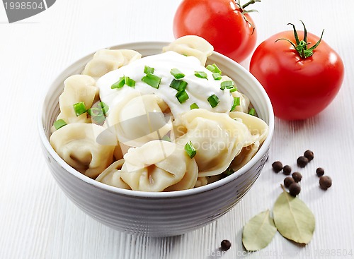 Image of dumplings russian pelmeni