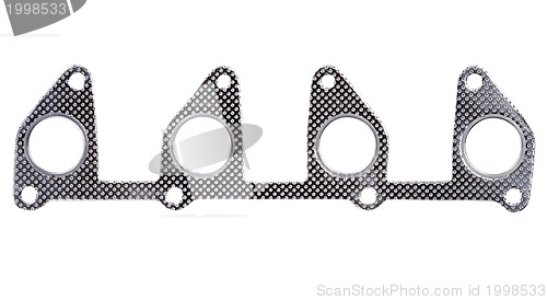 Image of metallic automotive exhaust manifold gasket