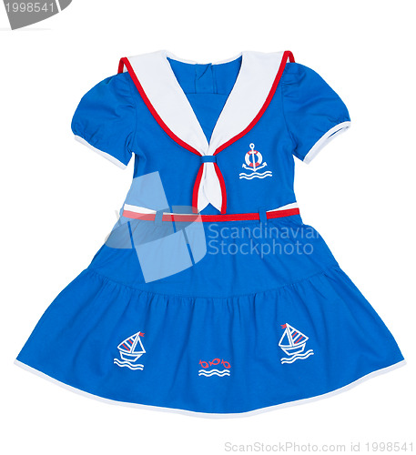 Image of The dress for the girl with a sea motif