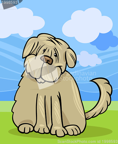 Image of shaggy terrier dog cartoon illustration