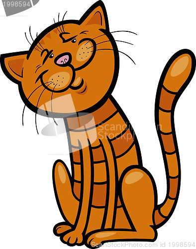 Image of happy cat cartoon illustration