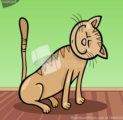 Image of happy cat cartoon illustration