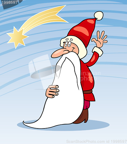 Image of santa claus christmas cartoon illustration