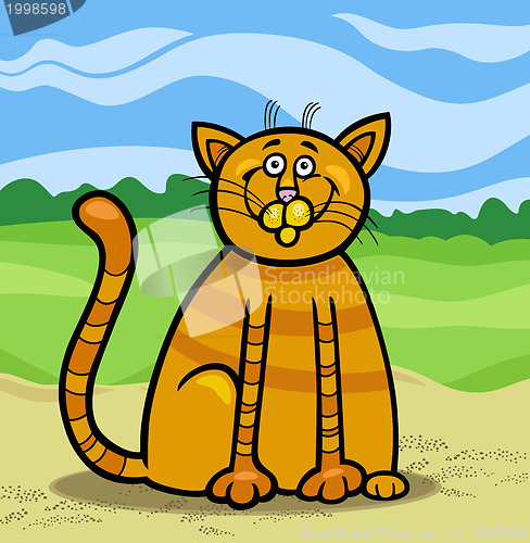 Image of happy cat cartoon illustration