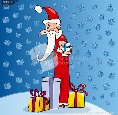 Image of santa claus christmas cartoon illustration