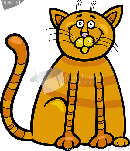 Image of happy cat cartoon illustration