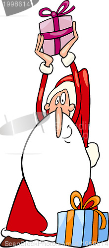 Image of santa claus christmas cartoon illustration