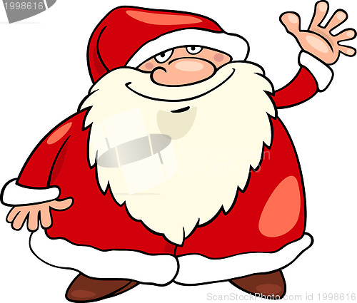 Image of santa claus christmas cartoon illustration