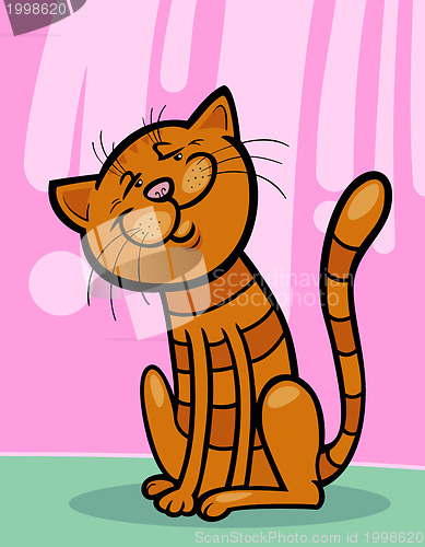 Image of happy cat cartoon illustration