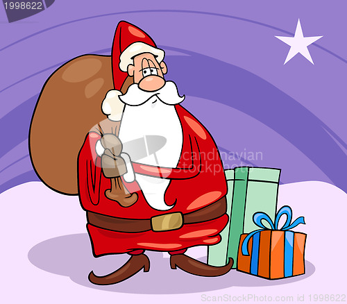 Image of santa claus christmas cartoon illustration