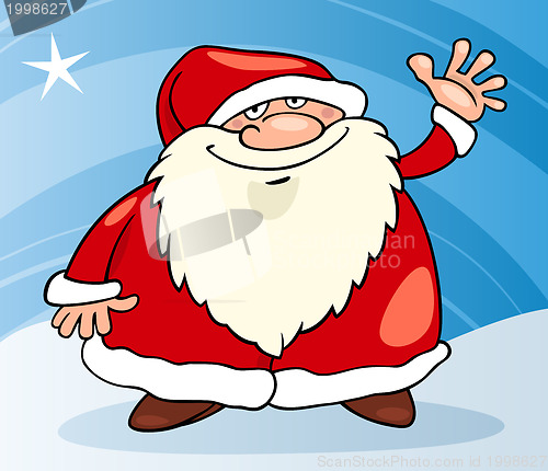 Image of santa claus christmas cartoon illustration