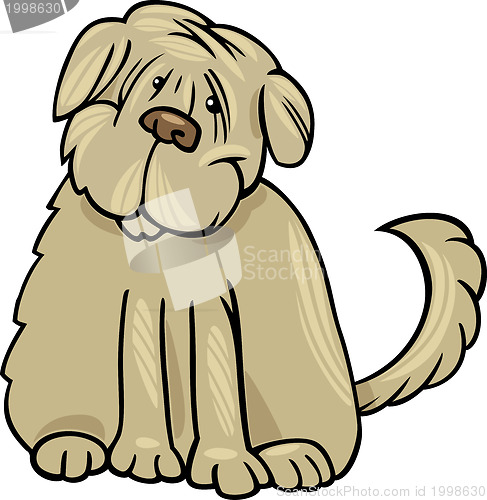 Image of shaggy terrier dog cartoon illustration